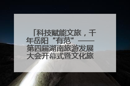 科技赋能文旅，千年岳阳“有范”——第四届湖南旅游发展大会开幕式暨文化旅游推介会侧记